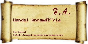 Handel Annamária névjegykártya