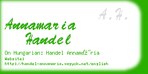 annamaria handel business card